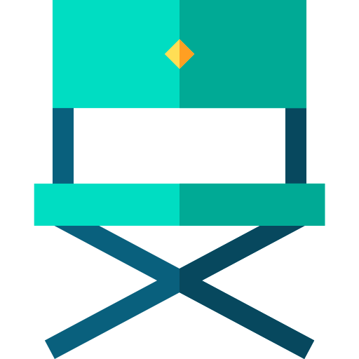 silla de directores Basic Straight Flat icono