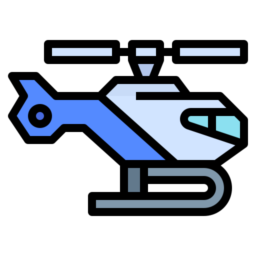 helikopter Ultimatearm Lineal Color icoon