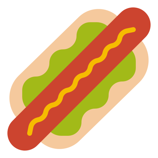 panino con hotdog Ultimatearm Flat icona