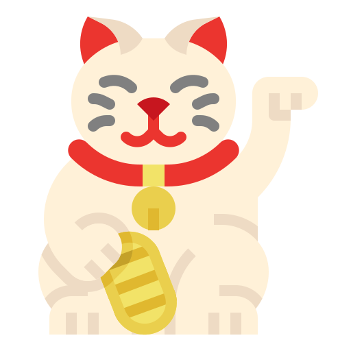 Maneki neko Ultimatearm Flat icon