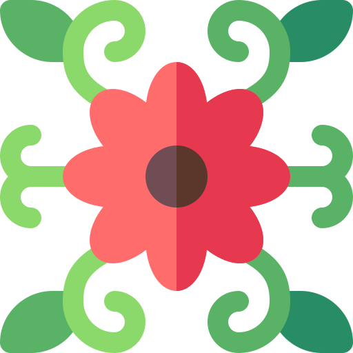 Desenho floral Basic Rounded Flat Ícone