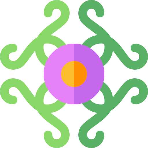 kwiatowy wzór Basic Rounded Flat ikona
