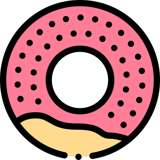 krapfen Detailed Rounded Lineal color icon