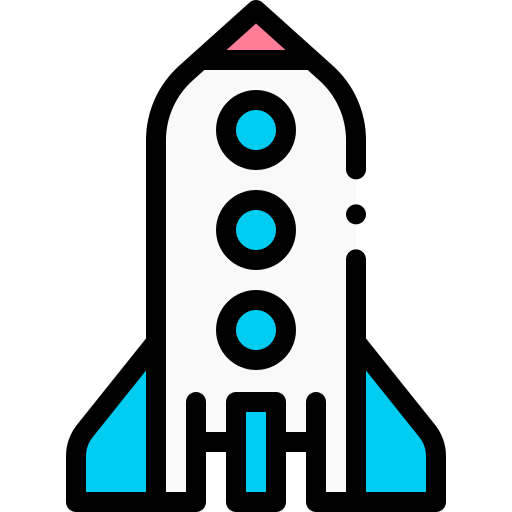 ロケット Detailed Rounded Lineal color icon