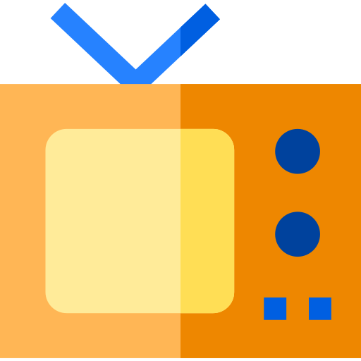Old tv Basic Straight Flat icon