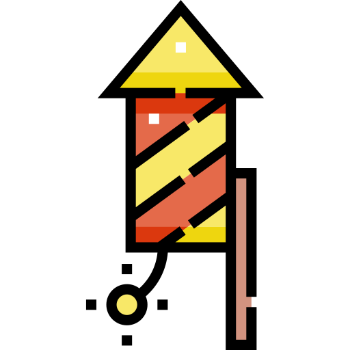 Firework Detailed Straight Lineal color icon