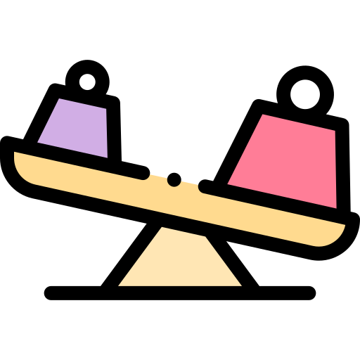 균형 Detailed Rounded Lineal color icon