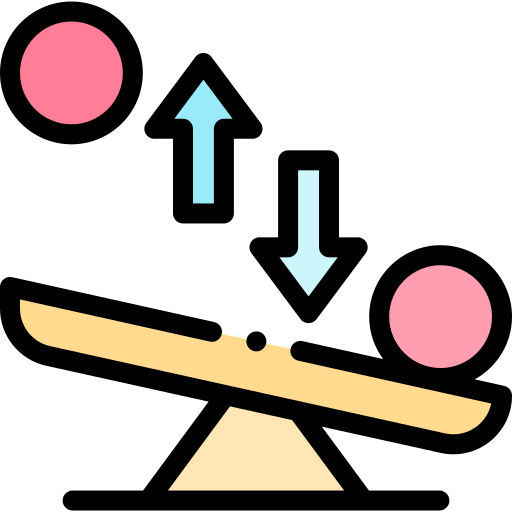 bascule Detailed Rounded Lineal color Icône