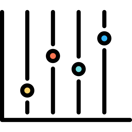 diagramme à bandes Kosonicon Lineal color Icône