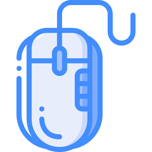 ratón de computadora Basic Miscellany Blue icono