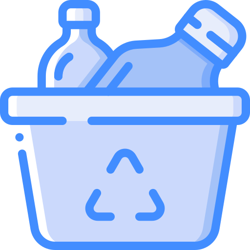 Recycling box Basic Miscellany Blue icon