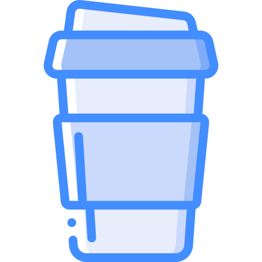 xícara de café Basic Miscellany Blue Ícone