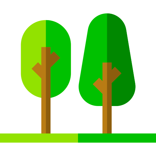 forêt Basic Straight Flat Icône