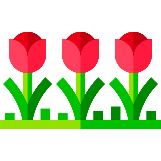 Tulips Basic Straight Flat icon