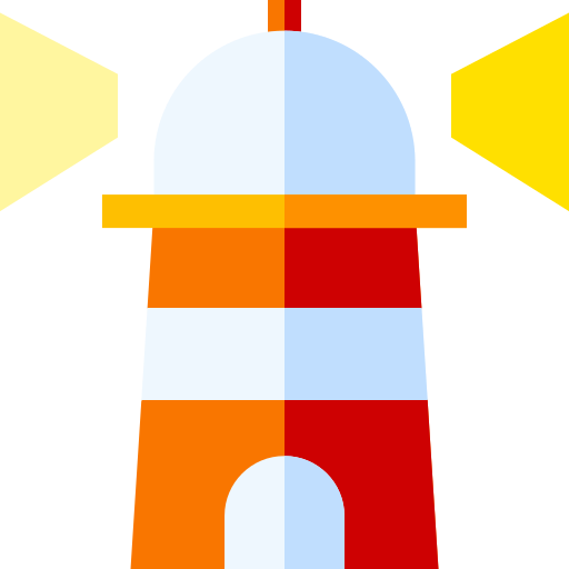 Lighthouse Basic Straight Flat icon