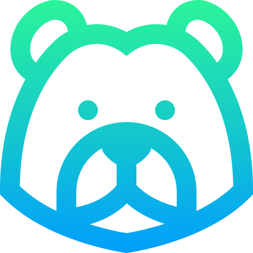 Bear Super Basic Straight Gradient icon