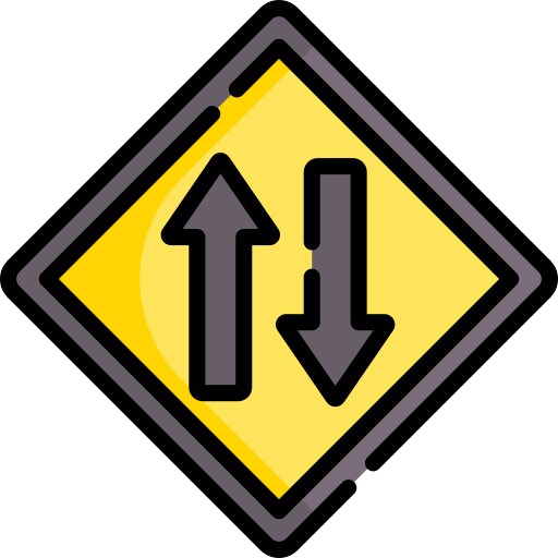strada a doppio senso Special Lineal color icona