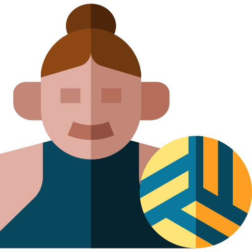 Volleyball player Basic Straight Flat icon