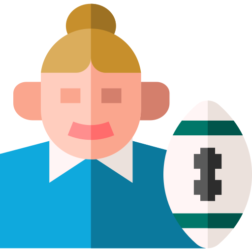 Rugby player Basic Straight Flat icon