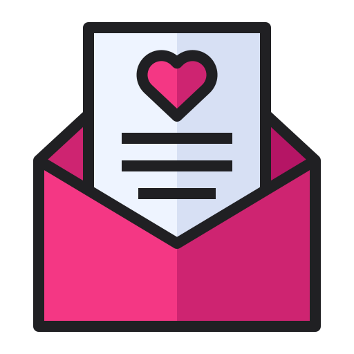 carta de amor Generic Outline Color icono