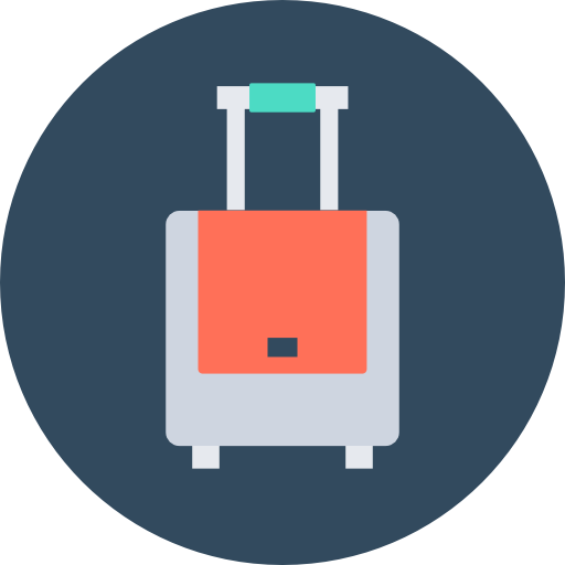 koffer Flat Color Circular icon