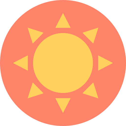 sonne Flat Color Circular icon