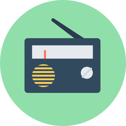 radio Flat Color Circular icon