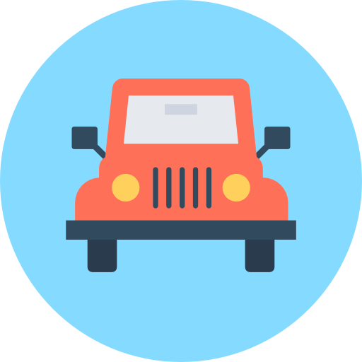 jeep Flat Color Circular icoon