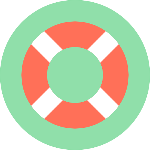 salvador de la vida Flat Color Circular icono