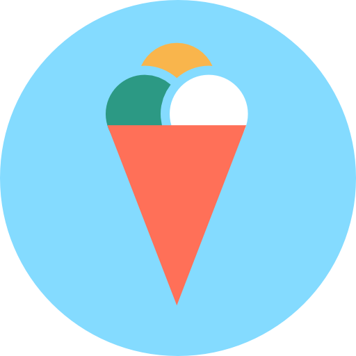 helado Flat Color Circular icono