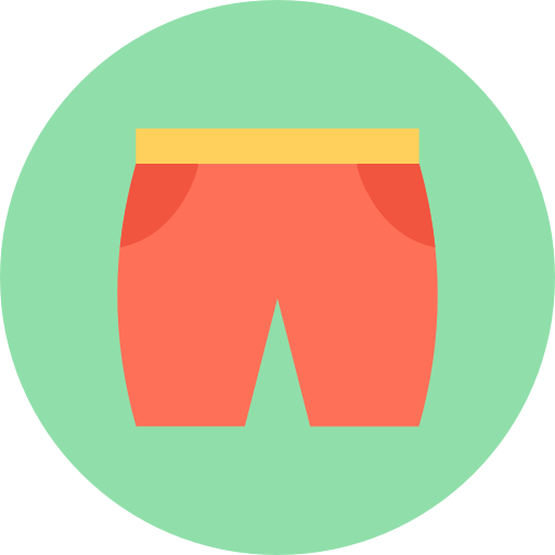 badeanzug Flat Color Circular icon