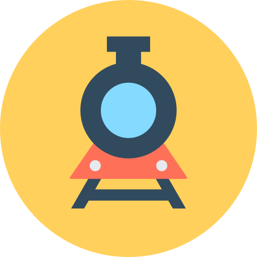 Train Flat Color Circular icon