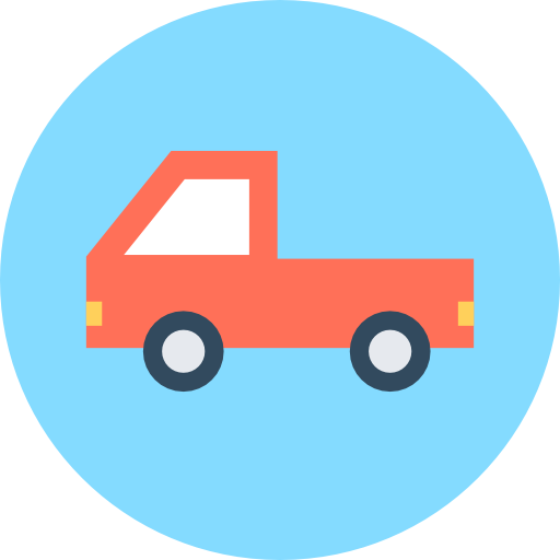 camión Flat Color Circular icono
