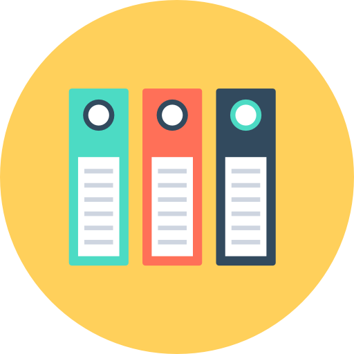 archiv Flat Color Circular icon