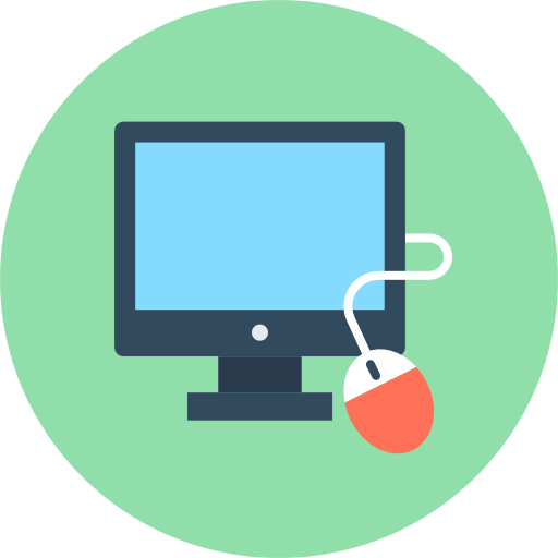 computer Flat Color Circular icon