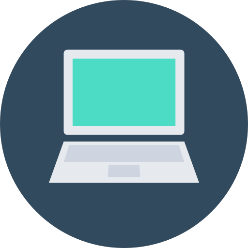 laptop Flat Color Circular ikona