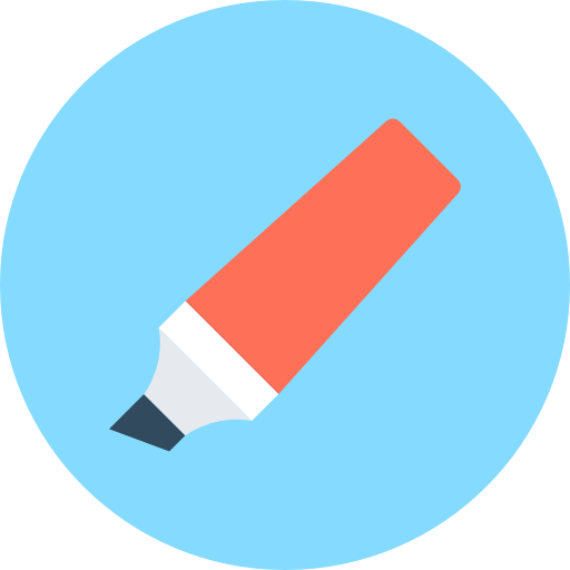 marcador Flat Color Circular icono