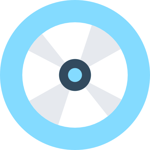 płyta cd Flat Color Circular ikona