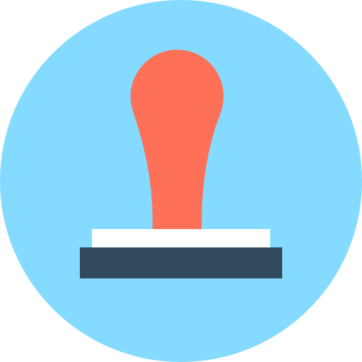 スタンプ Flat Color Circular icon