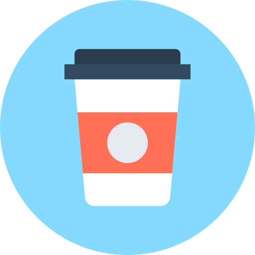 コーヒーカップ Flat Color Circular icon