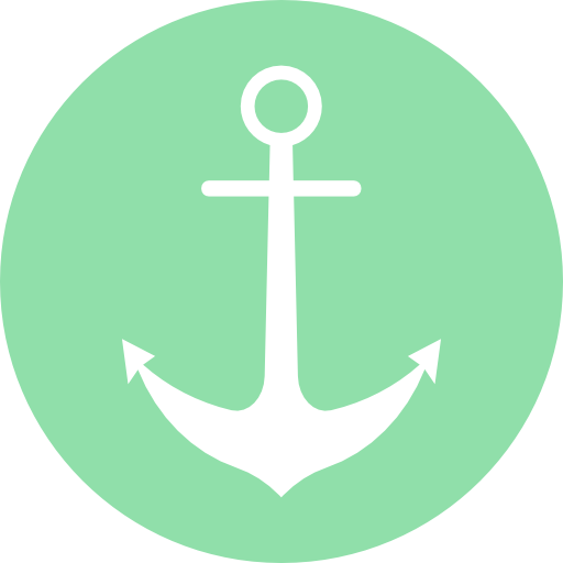 Anchor Flat Color Circular icon