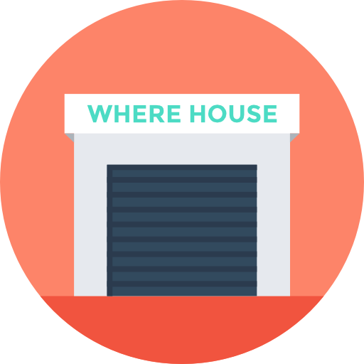 Warehouse Flat Color Circular icon