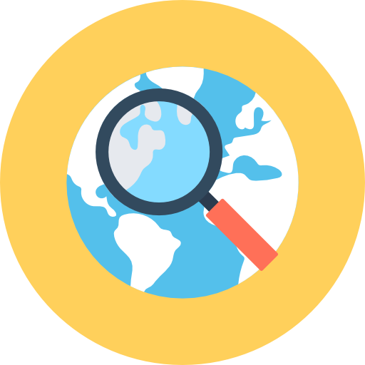 Earth globe Flat Color Circular icon