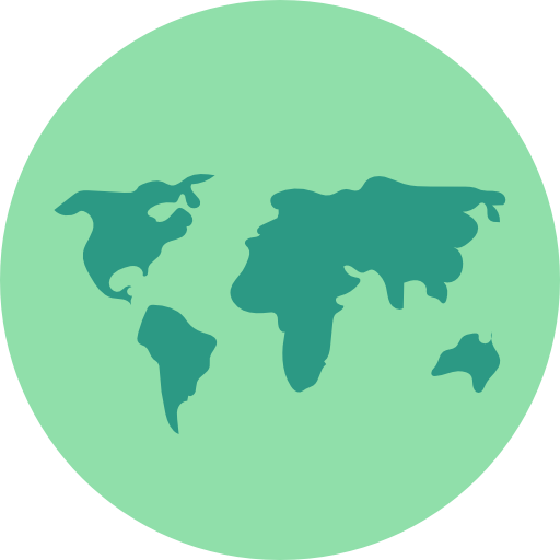 mapa Flat Color Circular icono