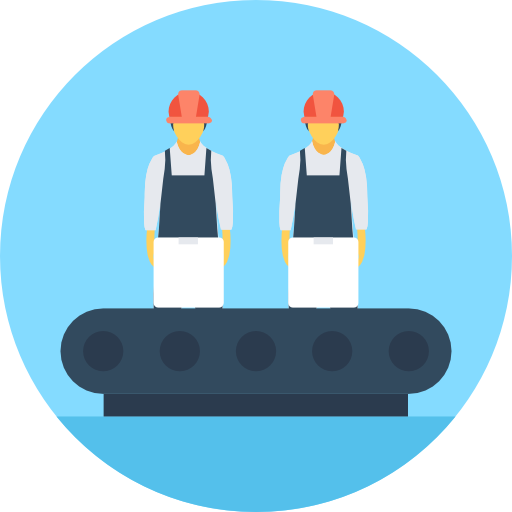 Conveyor Flat Color Circular icon
