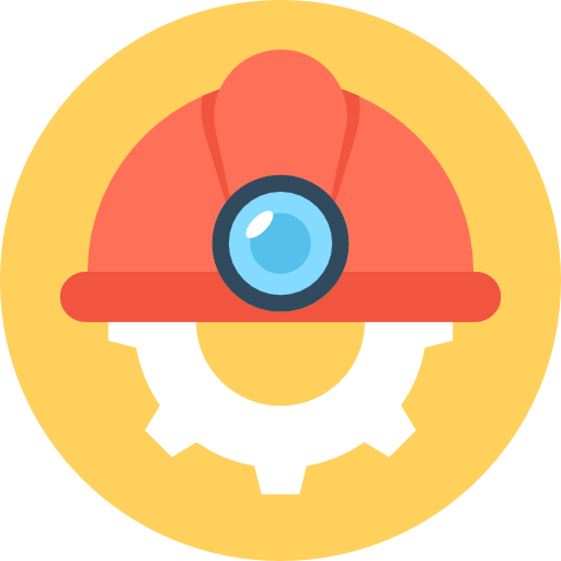 kask Flat Color Circular ikona