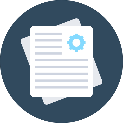 Documents Flat Color Circular icon
