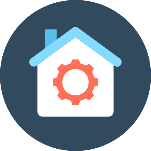 House Flat Color Circular icon