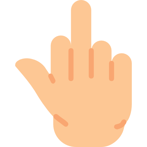Środkowy palec Basic Miscellany Flat ikona