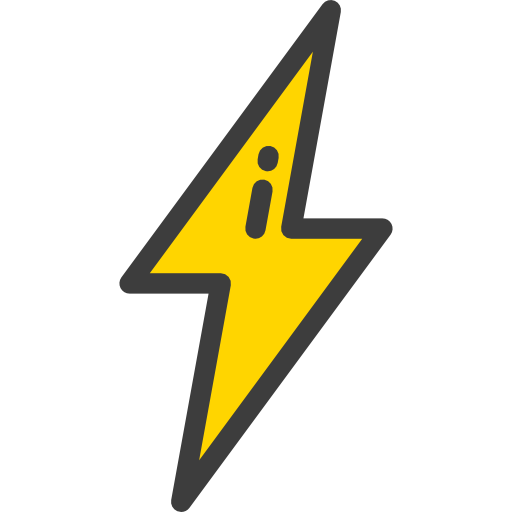 Lightning Detailed Rounded Lineal color icon